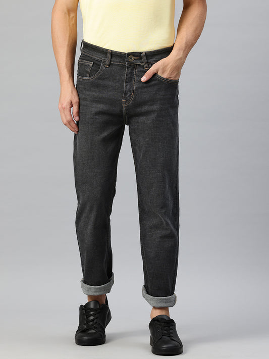 Men Grey Relaxed Fit Stretchable Jeans