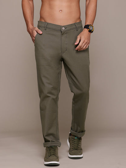 Men Grey Relaxed Fit Trousers