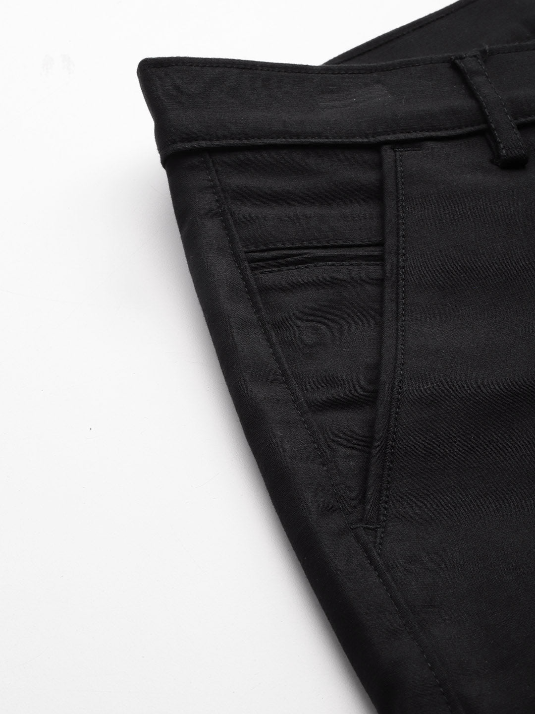 Men Black Relaxed Fit Trousers