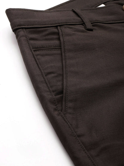 Men Brown Relaxed Fit Trousers