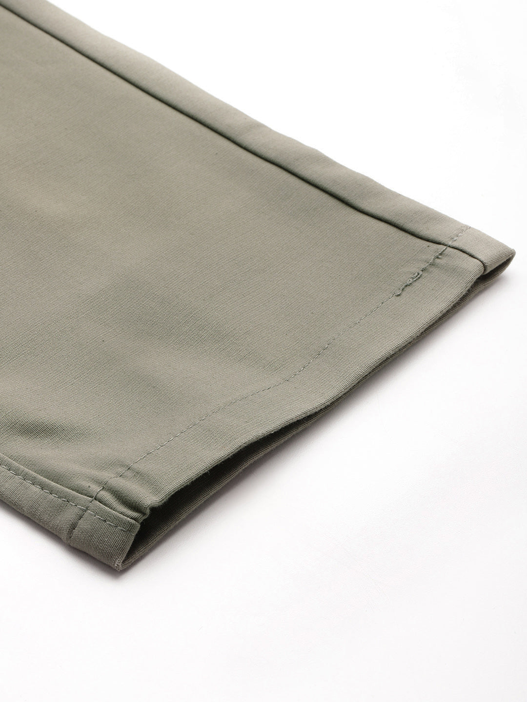 Men Olive Relaxed Fit Trousers