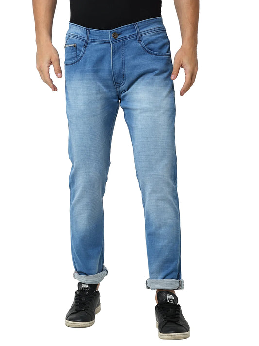 Men Blue Slim Fit Mid-Rise Clean Look Jeans