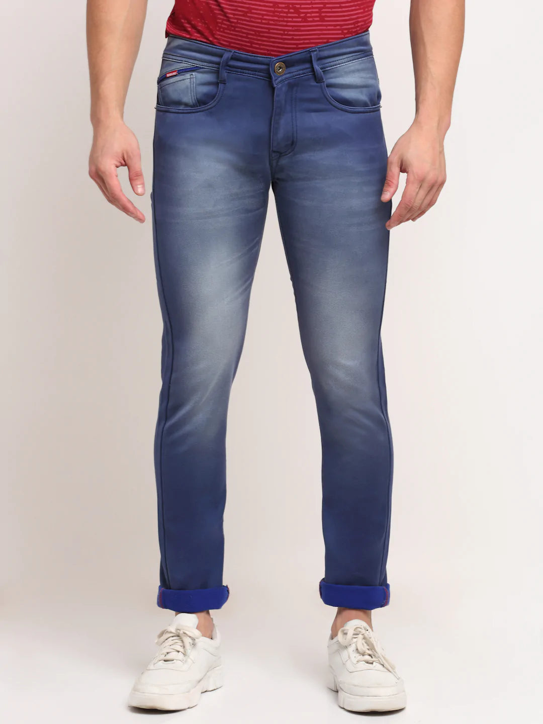 Men Blue Slim Fit Heavy Fade Stretchable Jeans