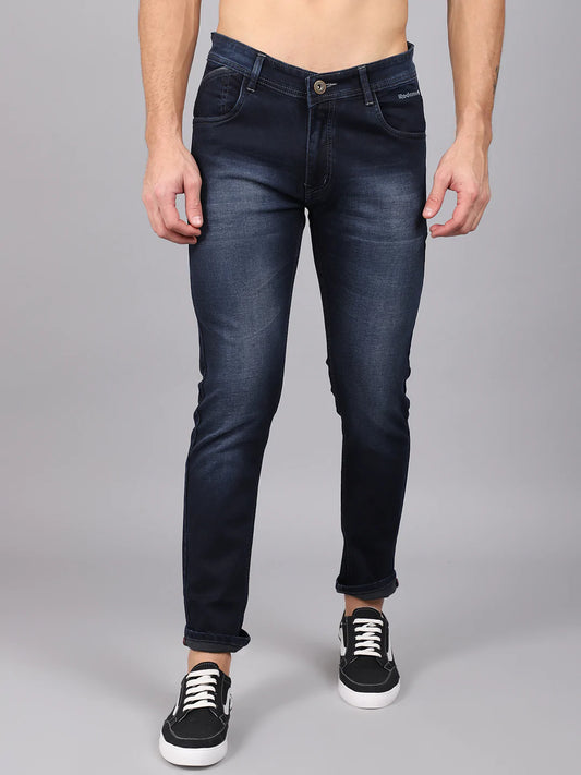 Men Blue Slim Fit Heavy Fade Stretchable Jeans