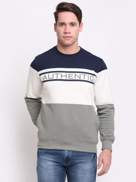 Men Multicoloured Colourblocked Sweatshirt