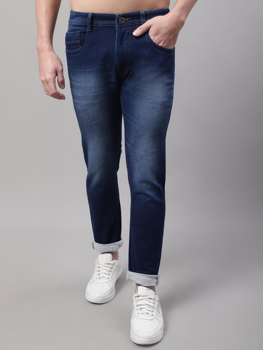 Men Slim Fit Heavy Fade Stretchable Cotton Jeans