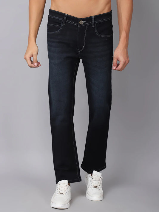 Men Blue Light Fade Stretchable Jeans