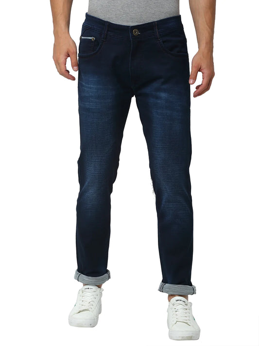 Men Blue Slim Fit Mid-Rise Clean Look Jeans