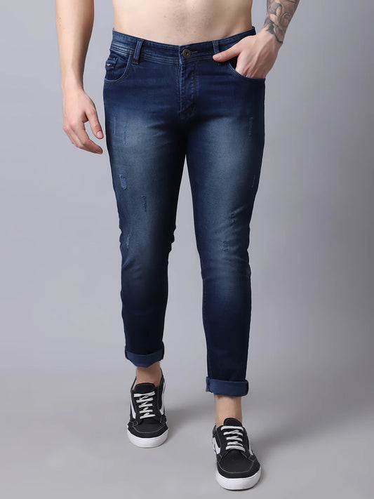 Men Blue Slim Fit Heavy Fade Jeans