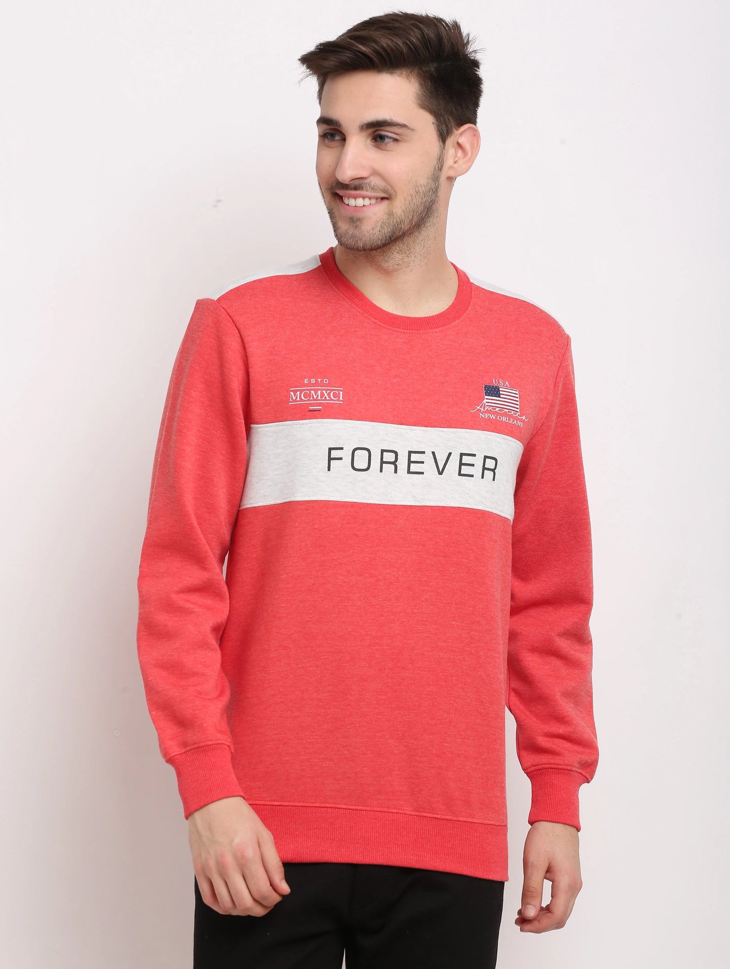Men Coral Printed Sweatshirt