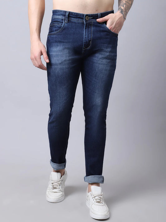 Men Blue Slim Fit Heavy Fade Jeans