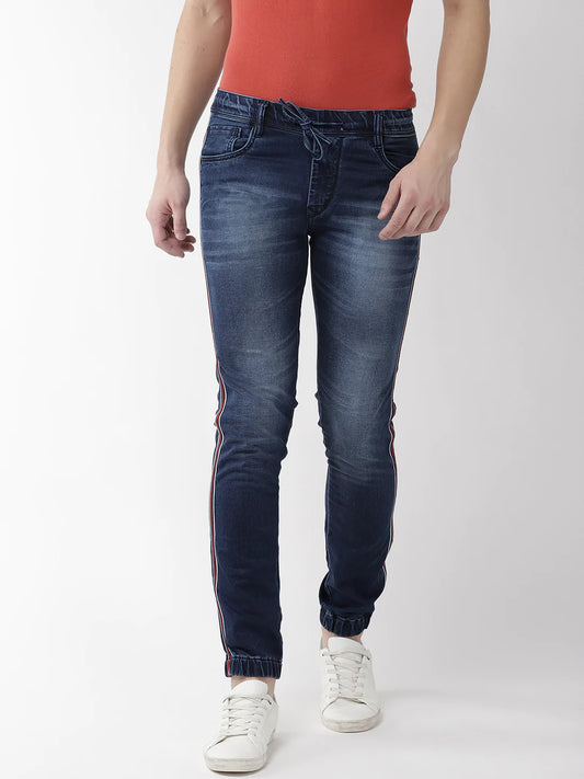 Men Blue Slim Fit Jogger Denims