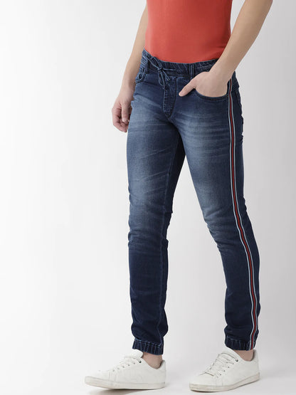 Men Blue Slim Fit Jogger Denims