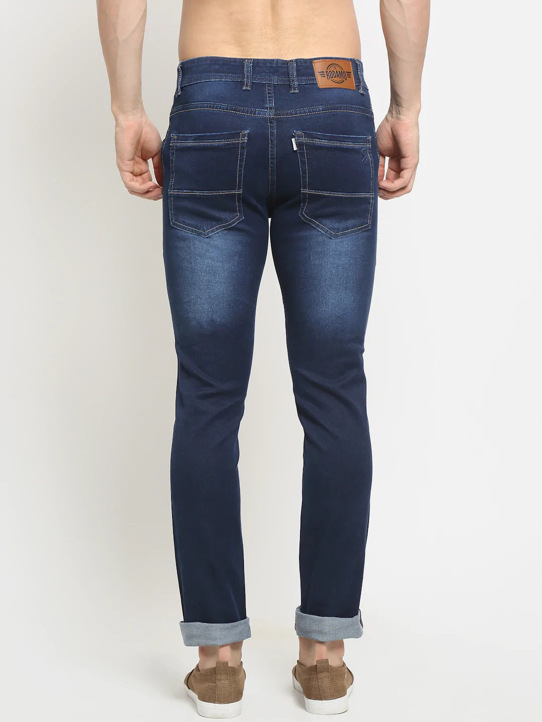 Men Blue Slim Fit Heavy Fade Stretchable Jeans