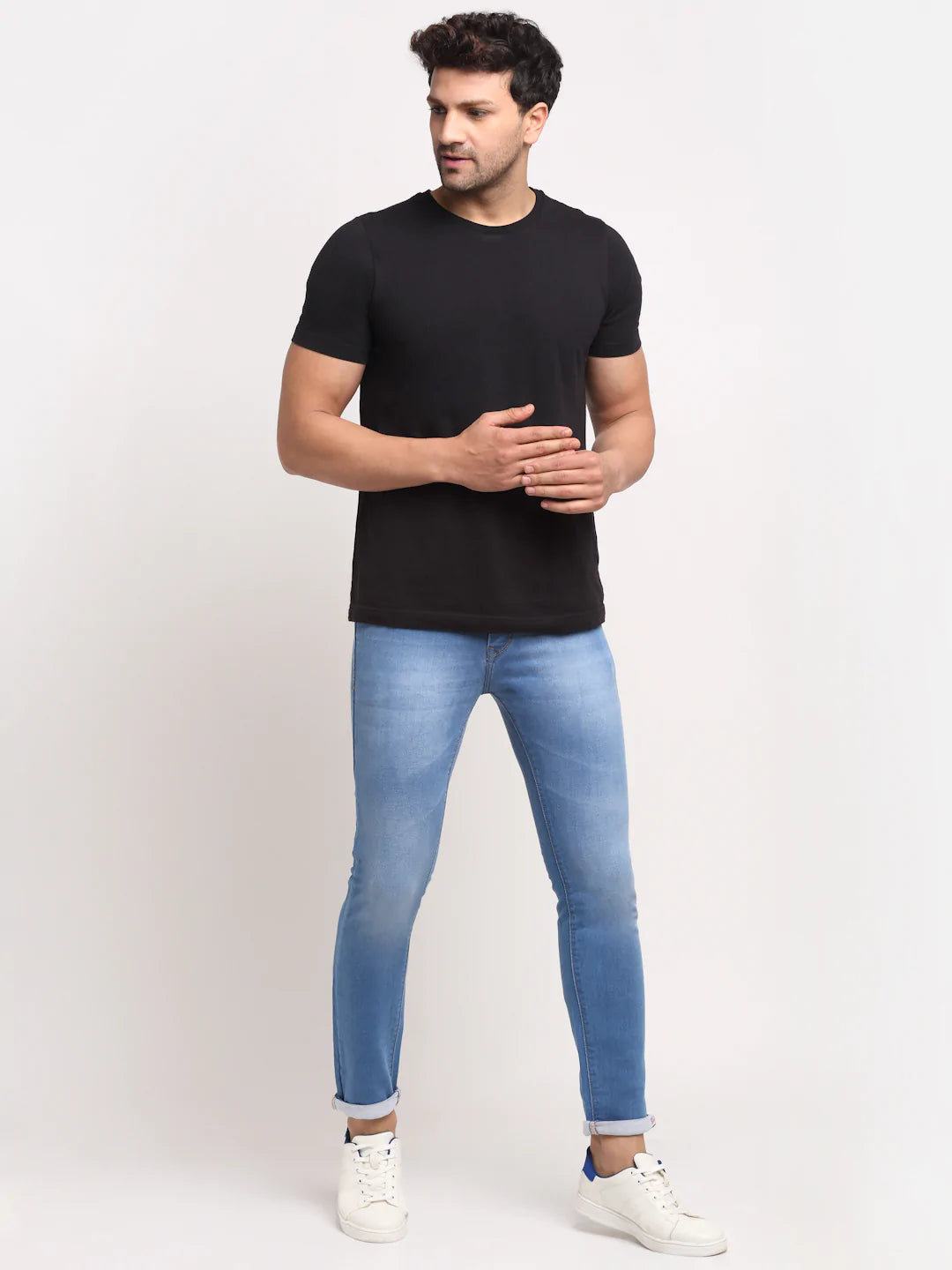 Men Blue Slim Fit Heavy Fade Stretchable Jeans