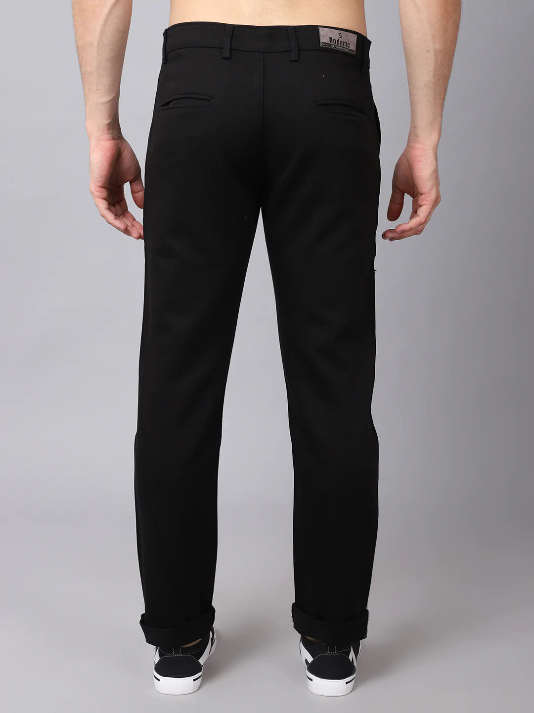 Men Black Slim Fit Trousers