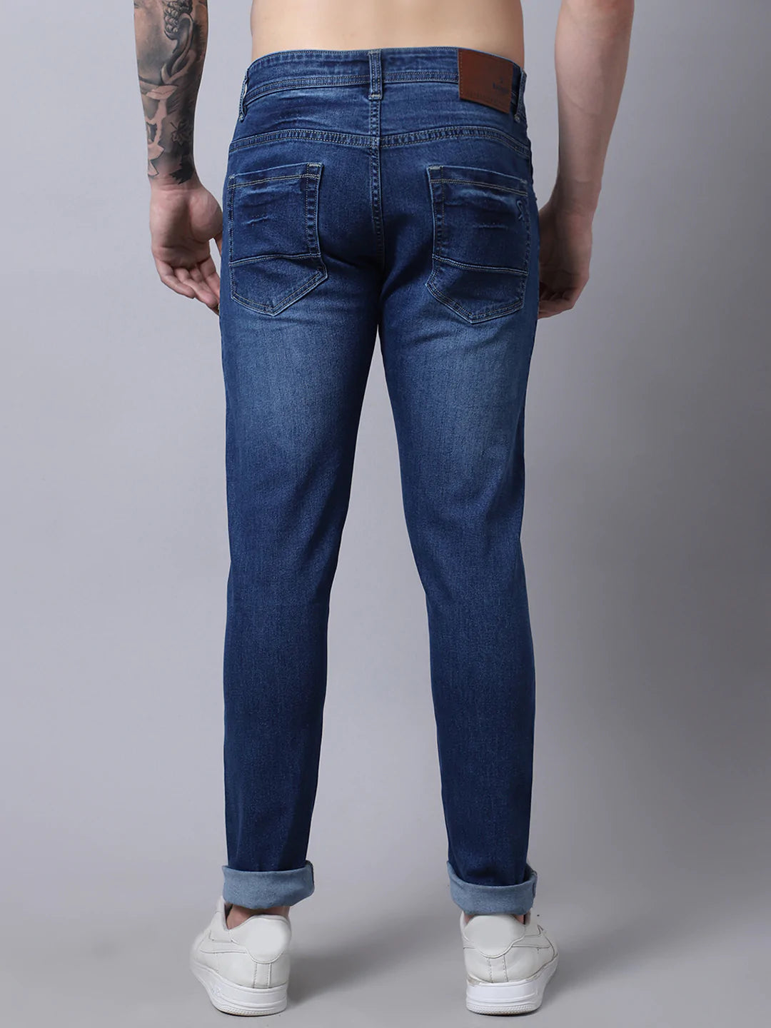 Men Blue Slim Fit Light Fade Stretchable Jeans