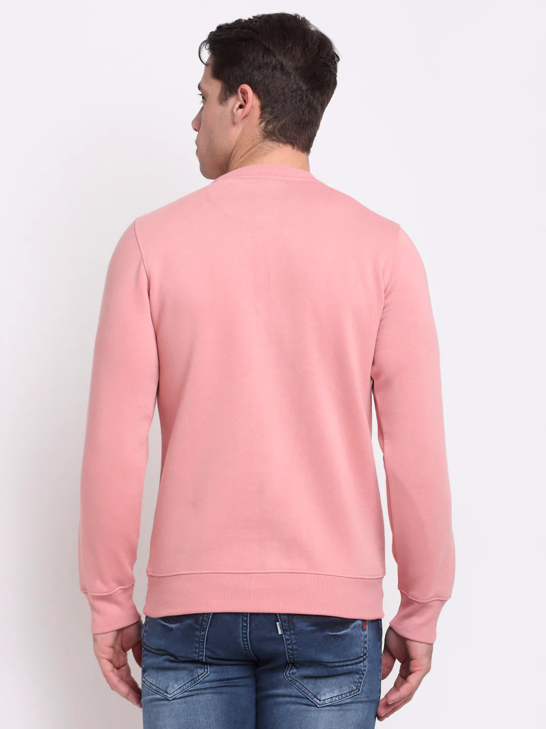 Men Pink Printed Sweatshirt