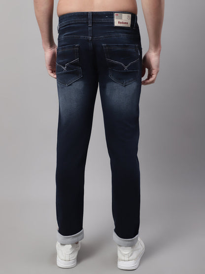 Men Slim Fit Heavy Fade Stretchable Cotton Jeans