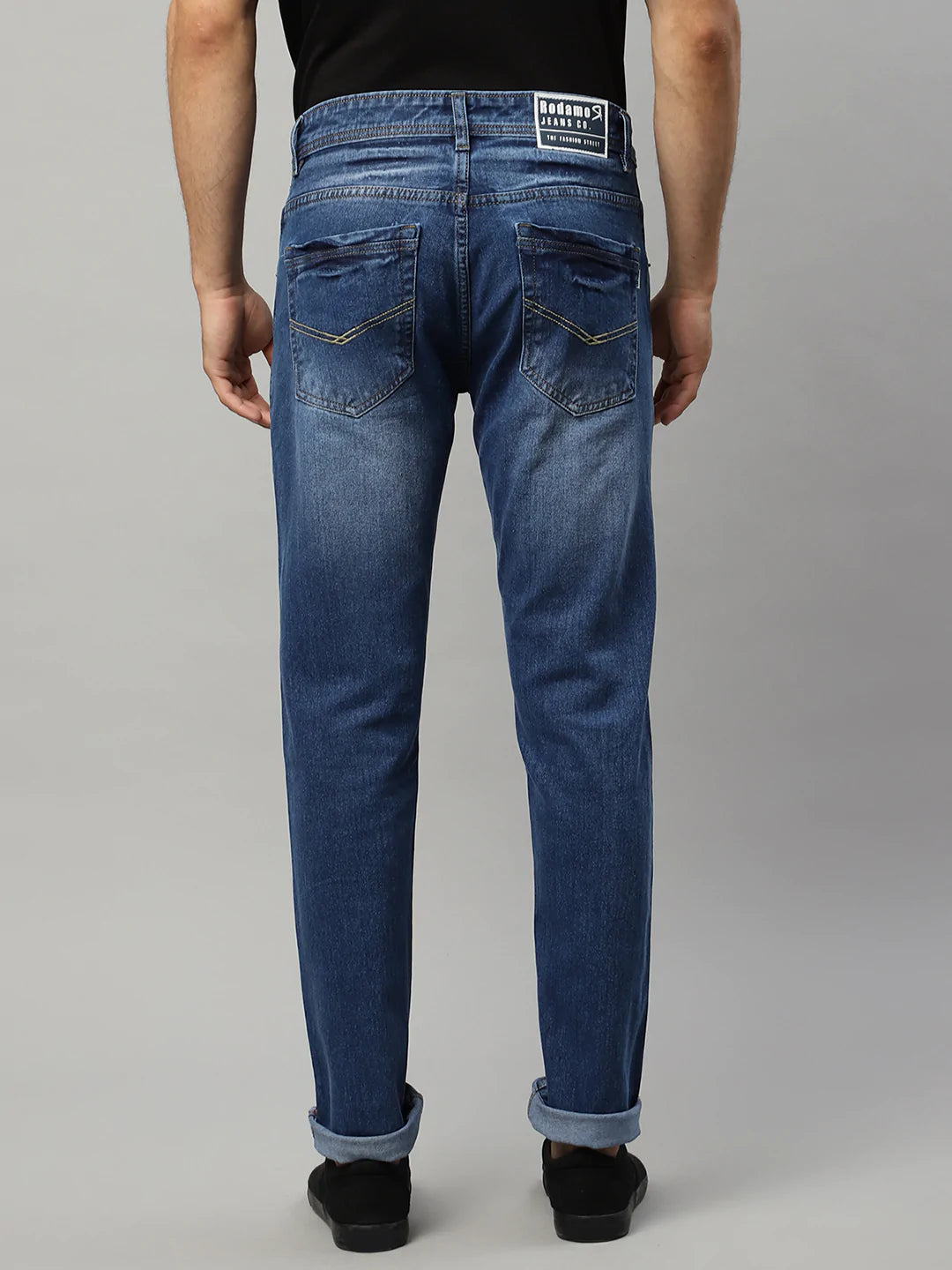 Men Blue Slim Fit Heavy Fade Stretchable Jeans