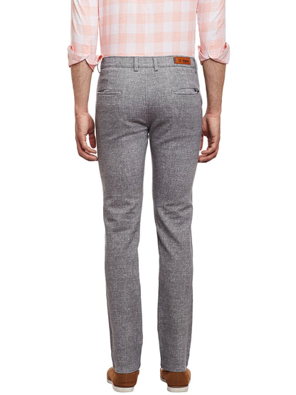 Men Grey Slim Fit Trousers