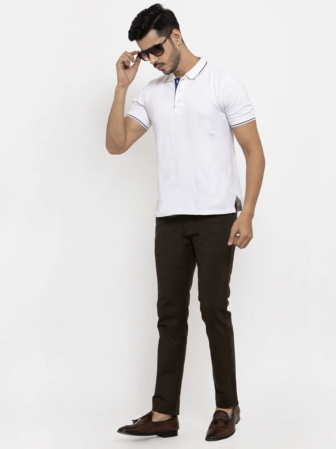 Men Brown Slim Fit Chinos Trousers