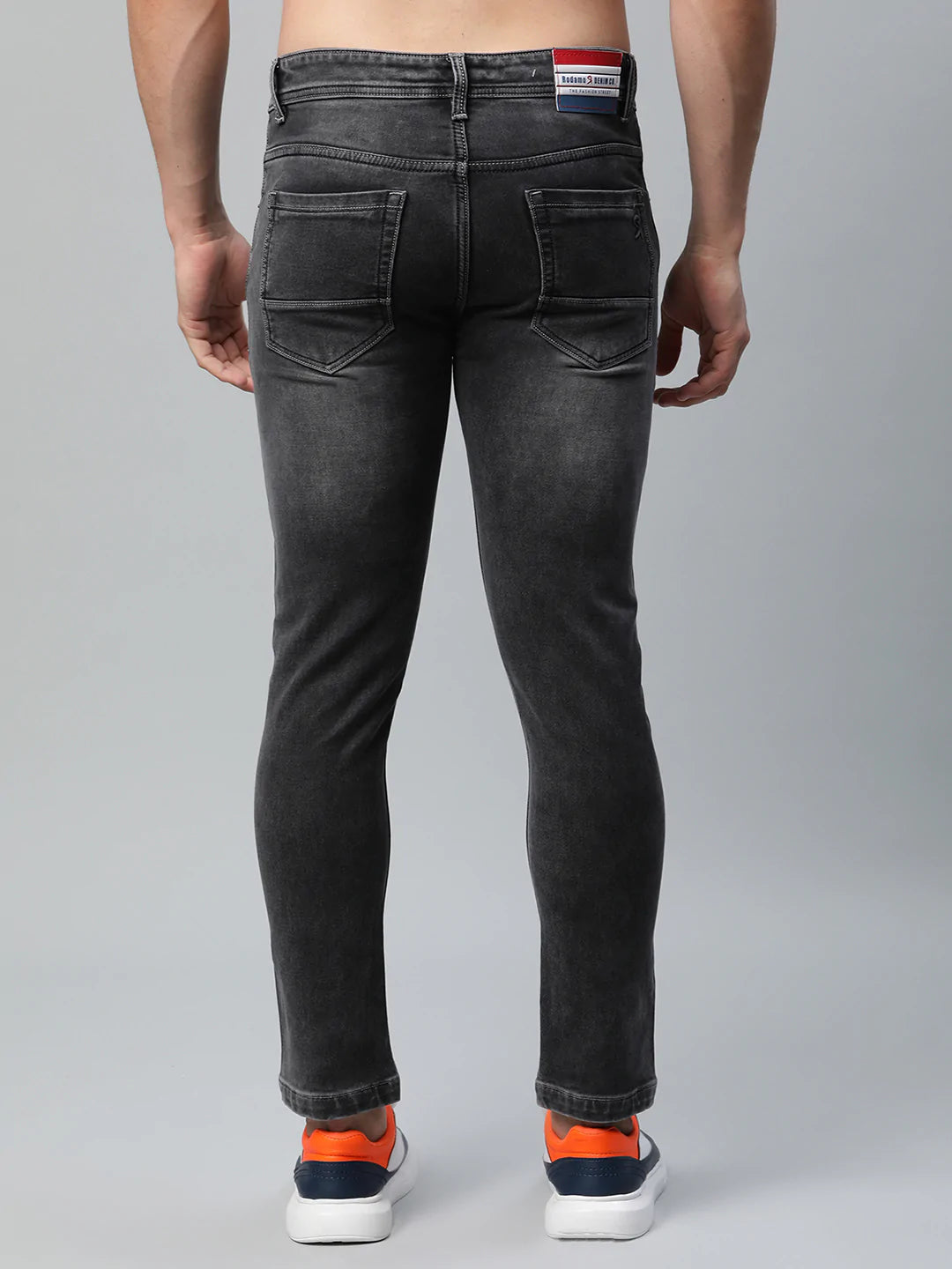 Men Grey Slim Fit Mid-Rise Stretchable Jeans