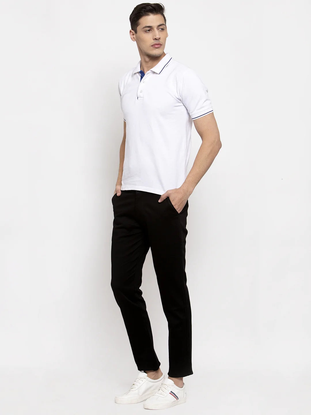 Men Black Slim Fit Trousers