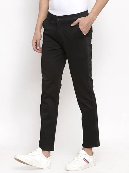 Men Black Slim Fit Trousers