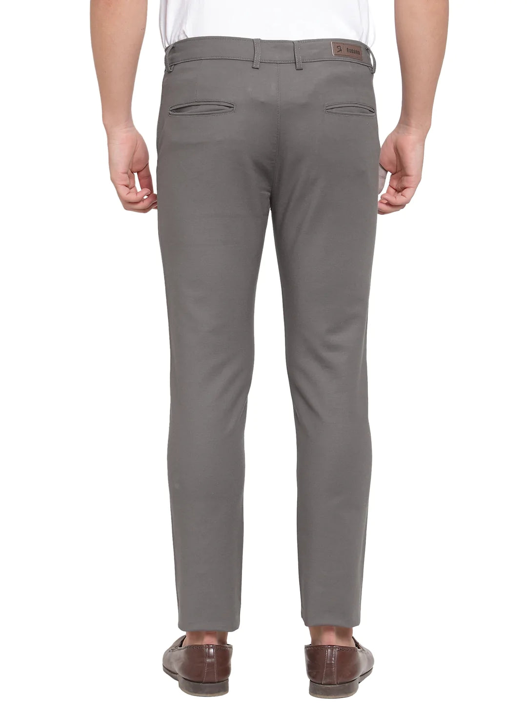 Men Grey Slim Fit Trousers