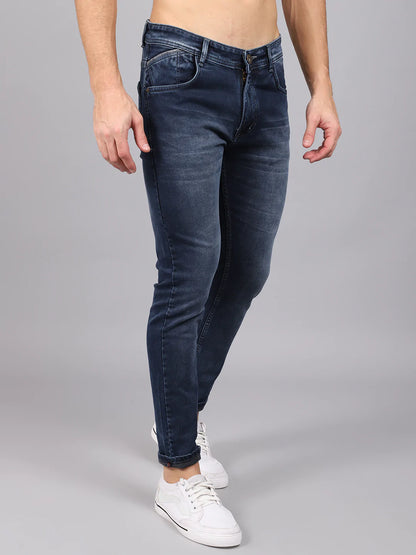 Men Blue Slim Fit Heavy Fade Stretchable Jeans