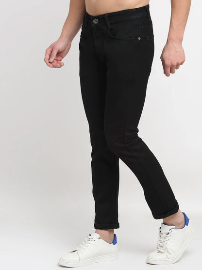 Men Black Slim Fit Denims