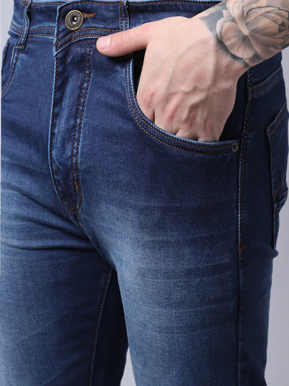 Men Blue Slim Fit Heavy Fade Jeans