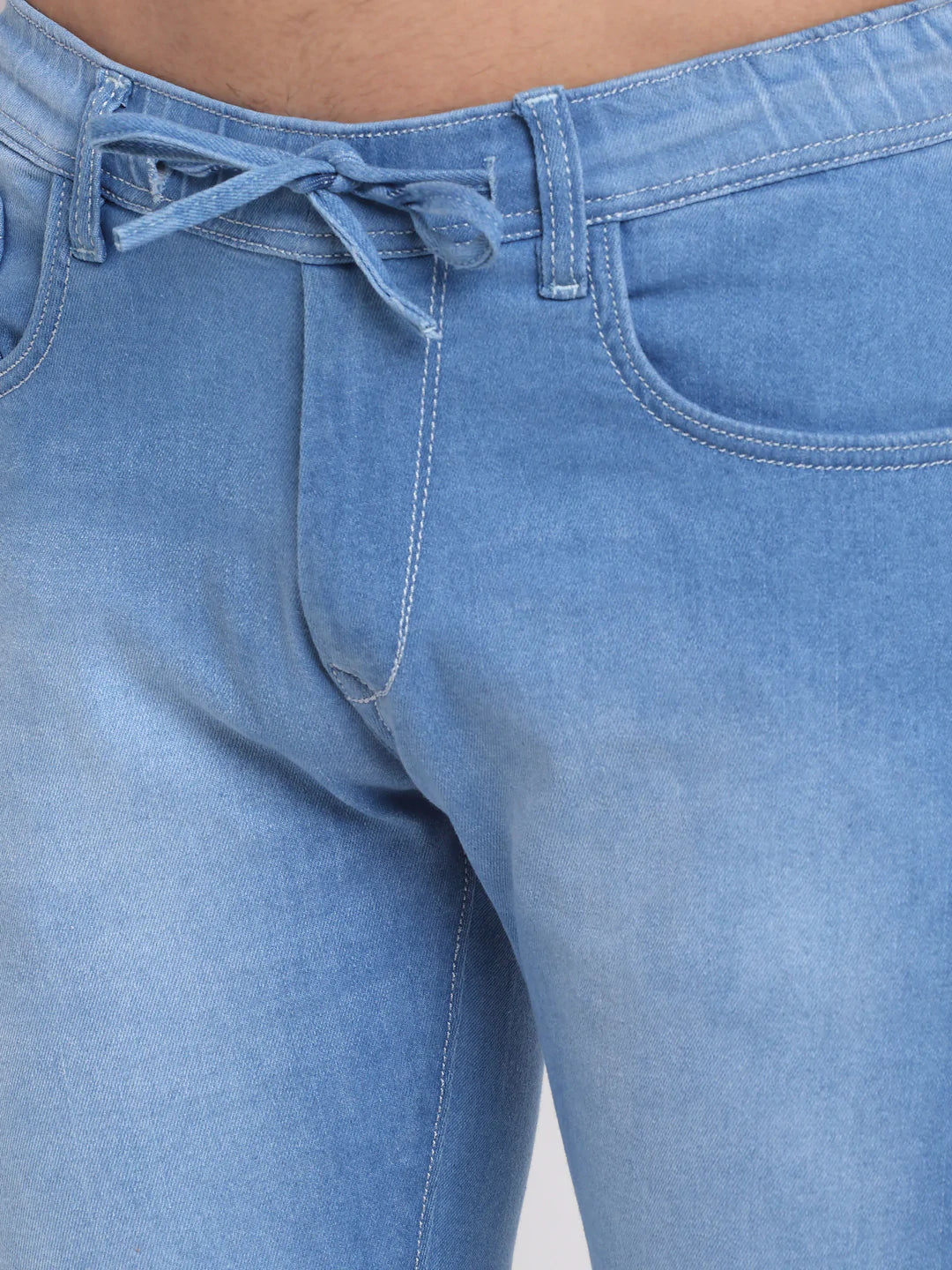 Men Blue Jogger Light Fade Stretchable Jeans