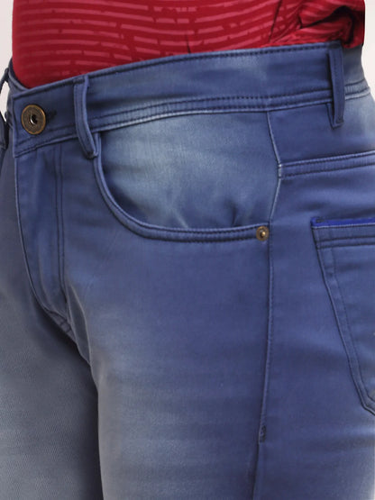 Men Blue Slim Fit Heavy Fade Stretchable Jeans