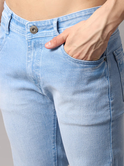 Men Blue Slim Fit Light Fade Stretchable Jeans