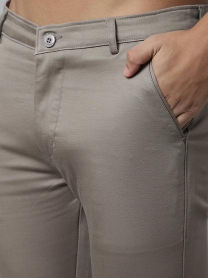 Men Cotton Slim Fit Chinos Trousers