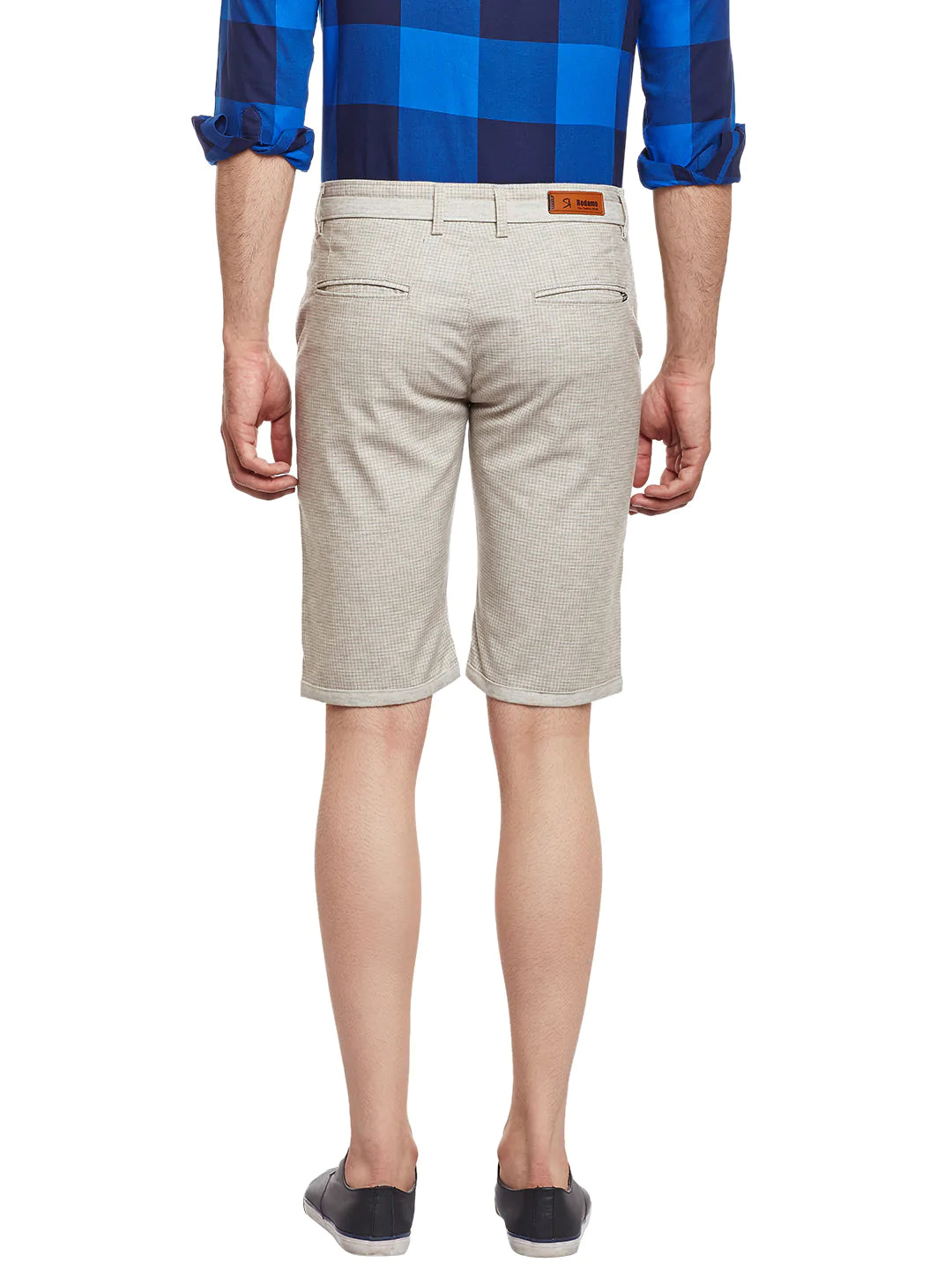 Men Beige Cotton Shorts