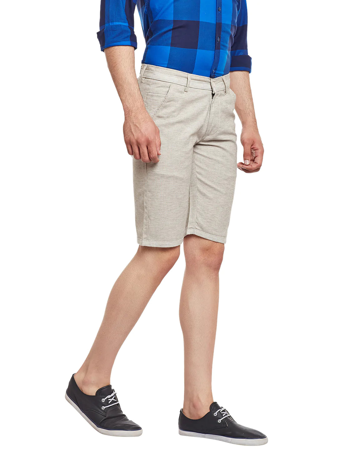 Men Beige Cotton Shorts