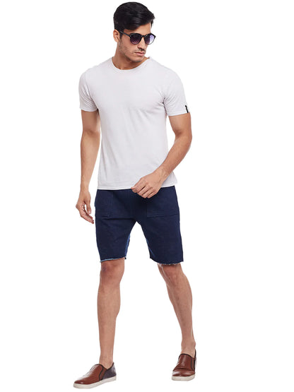 Men Blue Slim Fit Shorts