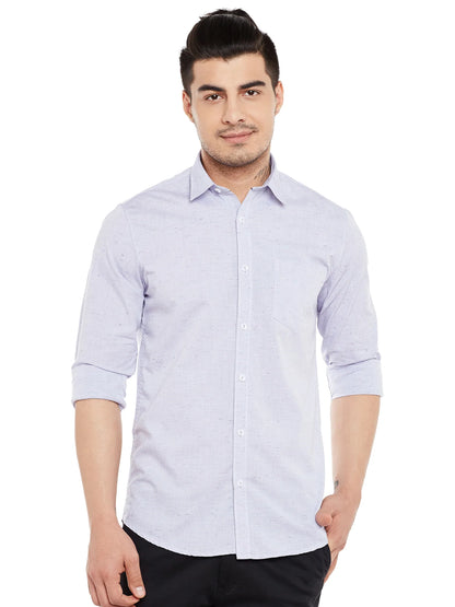 Men Blue Slim Fit Shirts