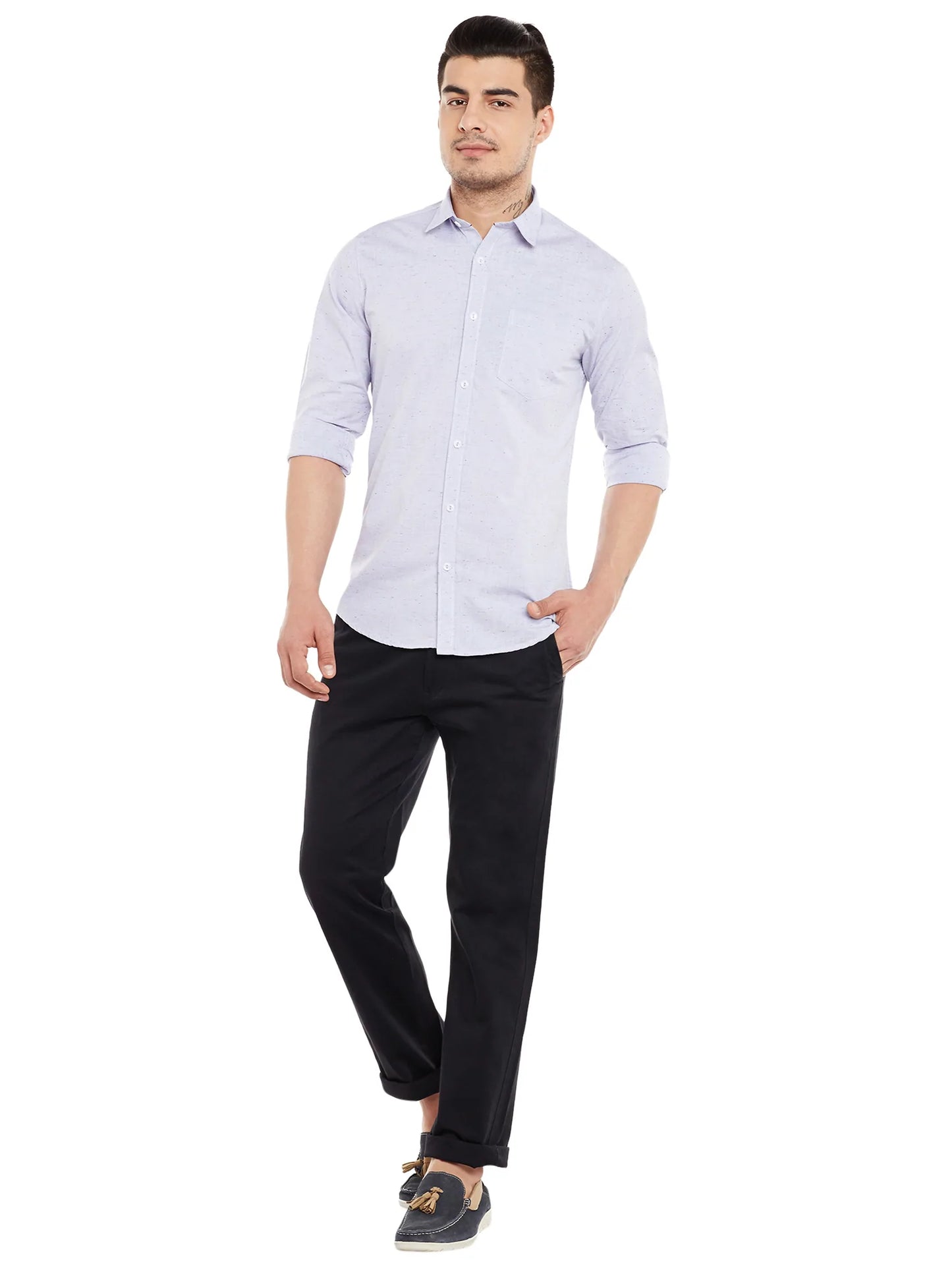 Men Blue Slim Fit Shirts