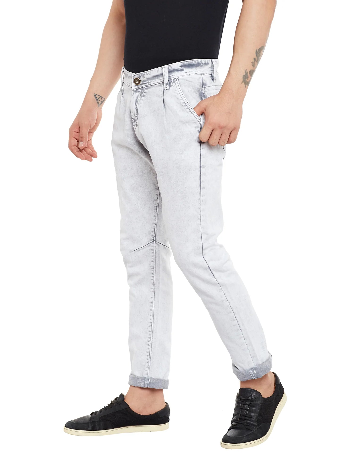 Men Grey Slim Fit Denims