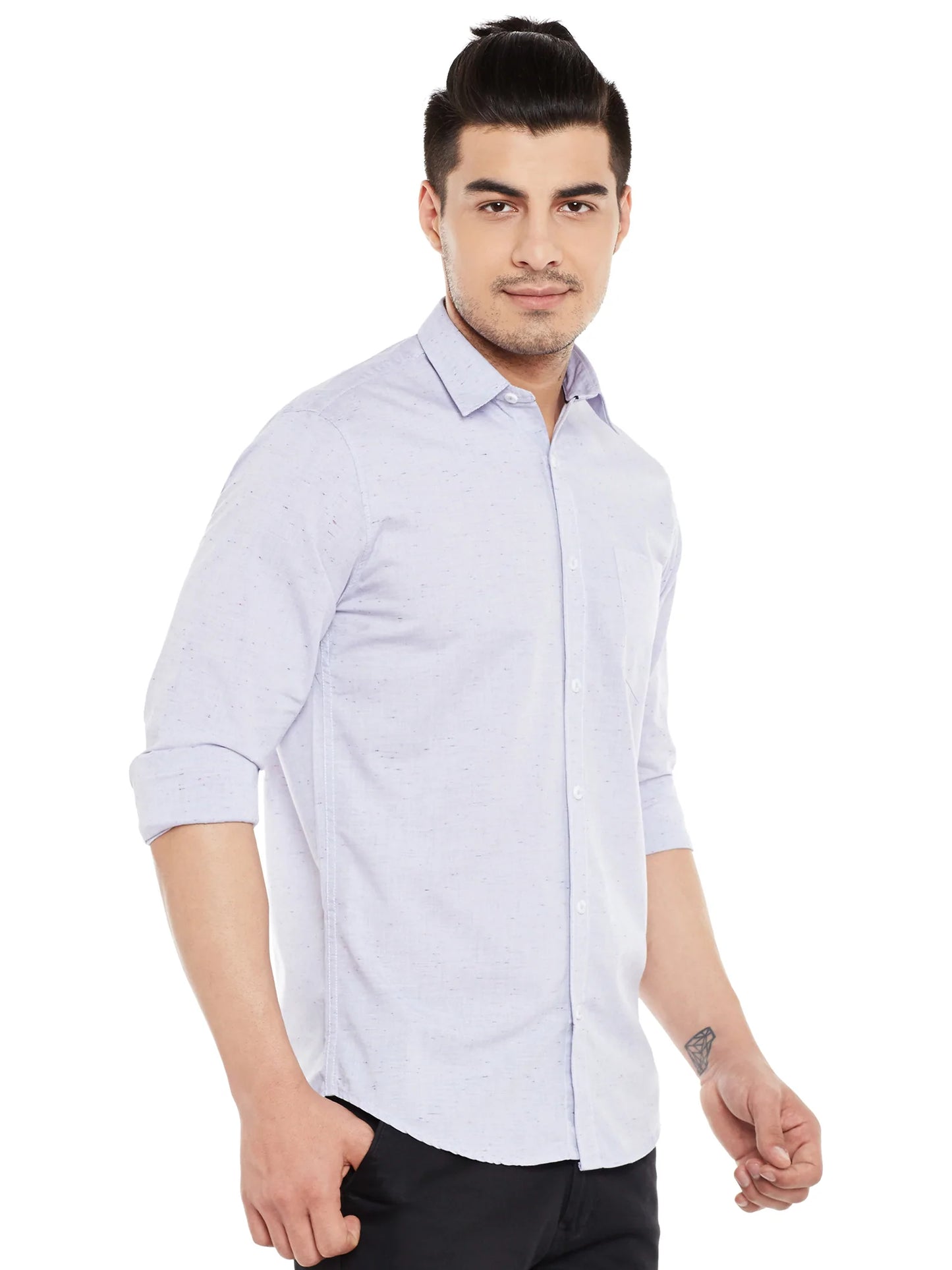 Men Blue Slim Fit Shirts